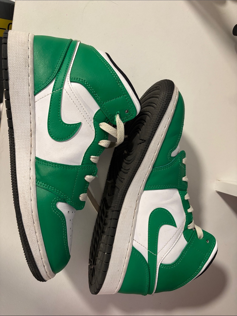 Nike Kids Green and White Mid-Top Sneakers - Picture 2 of 4